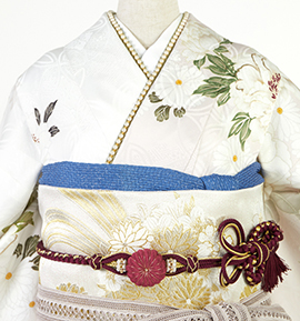 振袖用帯揚 正絹 金通し No.5ZU-0187-11