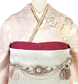 振袖用帯揚 正絹 金通し No.5ZU-0187-13