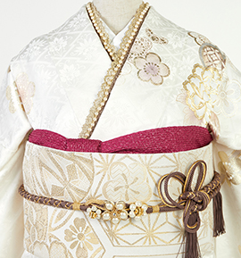 振袖用帯揚 正絹 金通し No.5ZU-0187-16