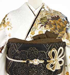 振袖用帯揚 正絹 金通し No.5ZU-0187-19