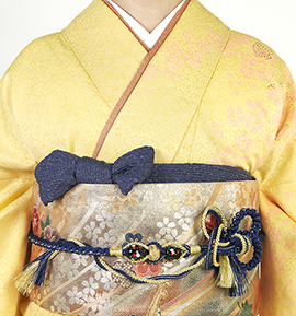 振袖用帯揚 正絹 金通し No.5ZU-0187-20