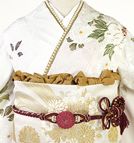 振袖用帯揚 正絹 金通し No.5ZU-0187-21