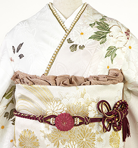 振袖用帯揚 正絹 金通し No.5ZU-0187-30