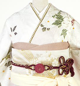 振袖用帯揚 正絹 金通し No.5ZU-0187-40