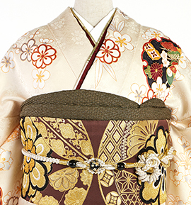 振袖用帯揚 正絹 金通し No.5ZU-0187-50