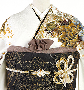 振袖用帯揚 正絹 金通し No.5ZU-0187-60