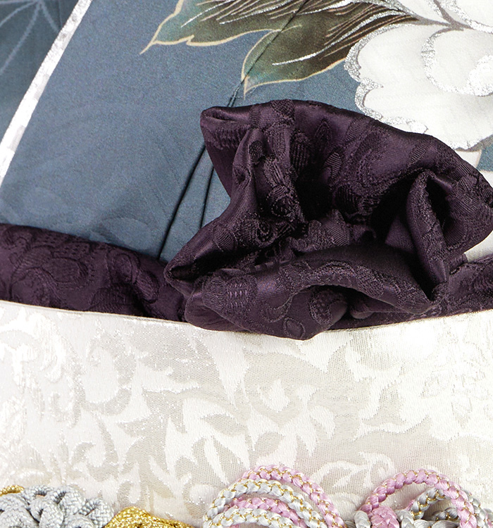 振袖用帯揚 正絹 地紋更紗 No.5ZU-0188-17_01