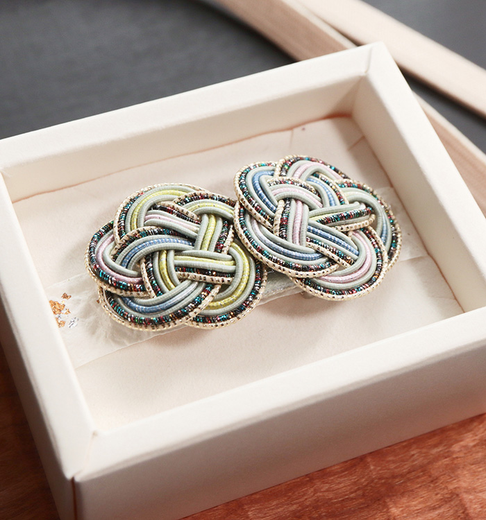 水引帯留め　緑系 No.5ZV-0015-00