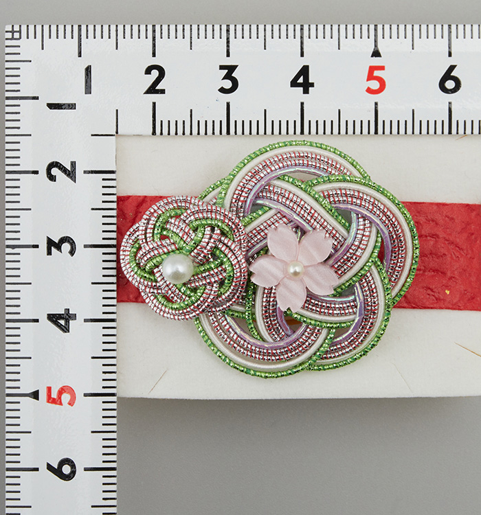 水引帯留め ピンク、緑 No.5ZV-0017-00の通販｜きもの365