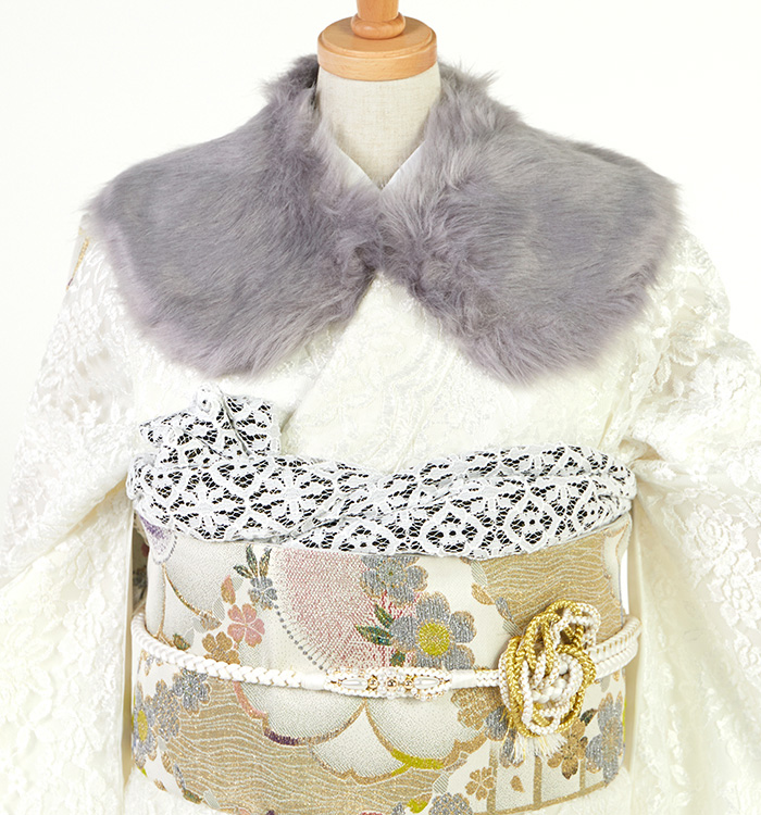 振り袖用  ショール 振袖用フェイクファーショール No.ZX-5002-20のレンタル｜きもの