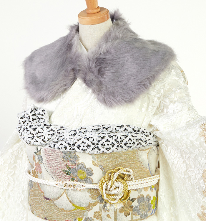 振袖用フェイクファーショール No.ZX-5002-20のレンタル｜きもの