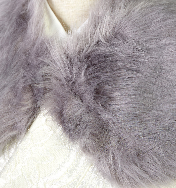 国内即発 Fauxファーショール  振袖用フェイクファーショール No.ZX-5002-20のレンタル｜きもの