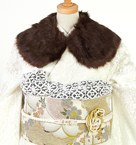 フェイクファーショール ライトブラウン No.5ZX-0001-40の通販