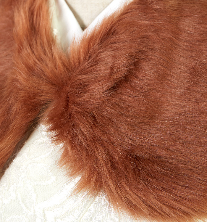 成人式　ファーショール 日本製 成人式 ショール ブルー フォックス 振袖 着物 和装