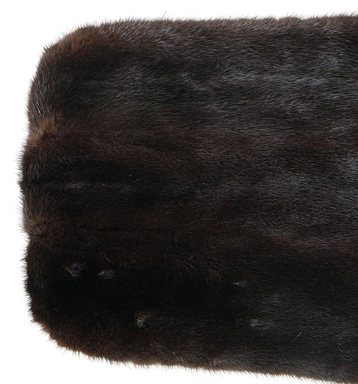 中古品】Malvoisie BLACKGLAMA ミンクファーショール No.5ZX-0004-00の