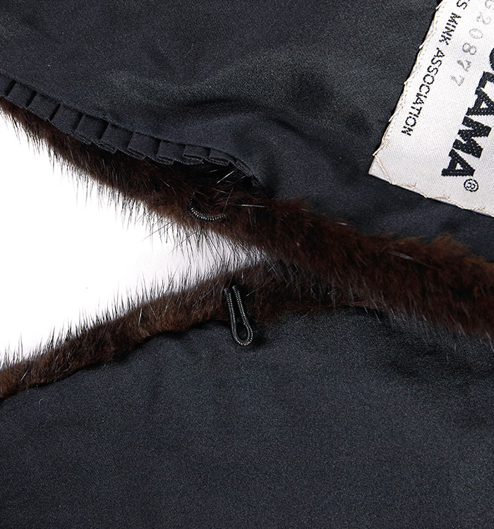 中古品】Malvoisie BLACKGLAMA ミンクファーショール No.5ZX-0004-00の