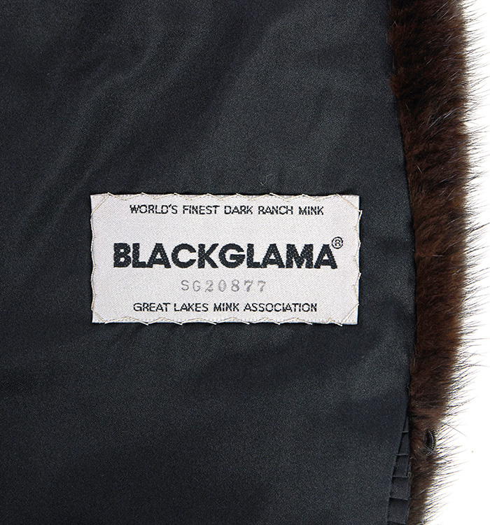 中古品】Malvoisie BLACKGLAMA ミンクファーショール No.5ZX-0004-00の