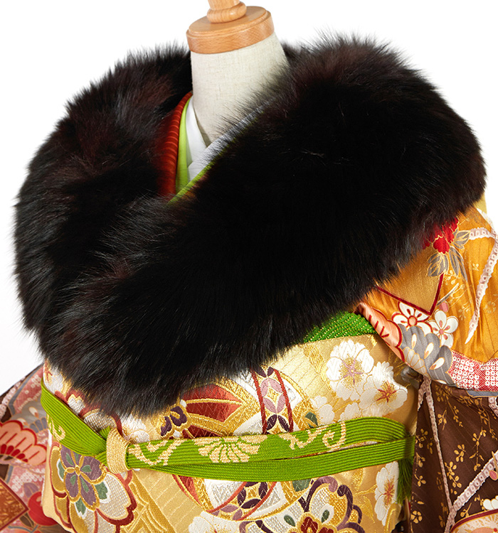 中古品】フォックスショール ブラック No.5ZX-0007-00の通販｜きもの365