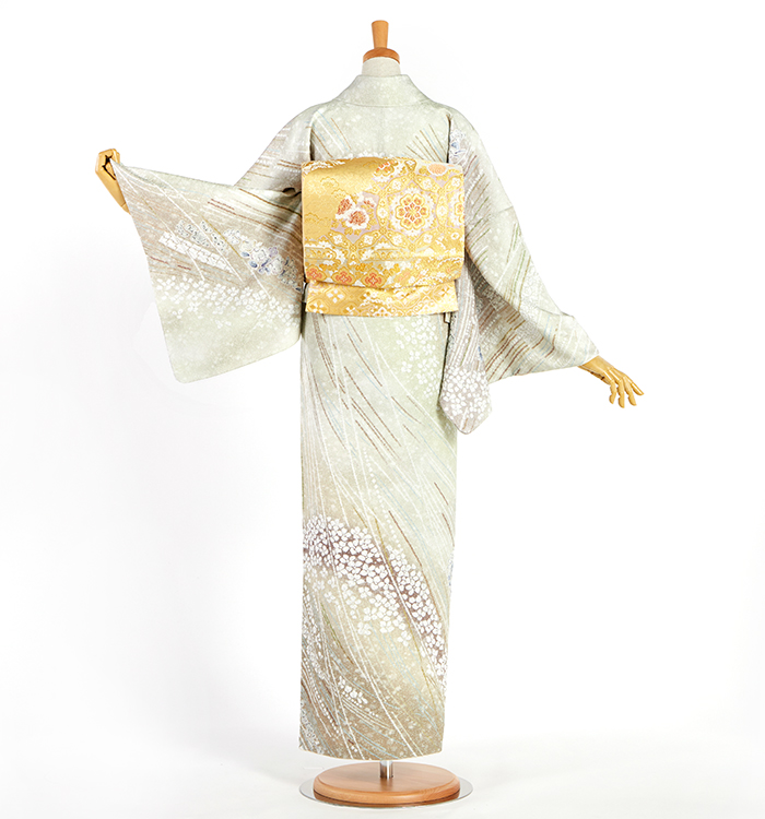 未使用美品 豪華箔模様 正絹訪問着 瑞々しさを感じる華やかさ 新年会 祝宴 式典 桂由美 訪問着 No.AA-0292-トール-LLサイズの通販｜きもの365