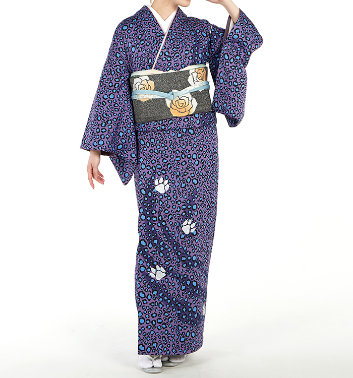 ヒョウ柄 訪問着 No.AA-0466-Mサイズのレンタル｜きもの365