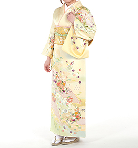 2点同梱、8-216、9-60 単衣 訪問着 着物 単衣_訪問着[紺色・桜]｜着物レンタルあき (来店着付け無料