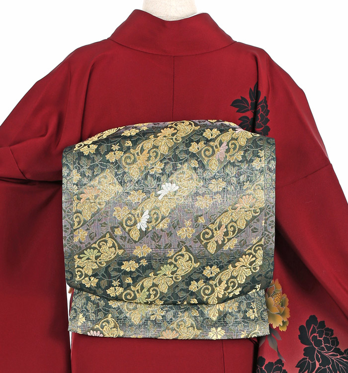 ア*コ様 未使用　新品　美品　縮緬　作家　紋付き　訪問着　フルセット　着物帯帯締 6331❱ ファッション 未使用 新品 美品 縮緬 作家 紋付き 訪問着 フル