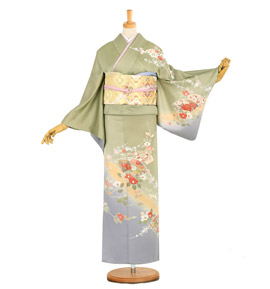 美品 伊と幸 正絹 着物 トール“松竹梅や菊、ぱっと花開く茶屋辻”訪問着S-80 kimono-hojo_a1112-4