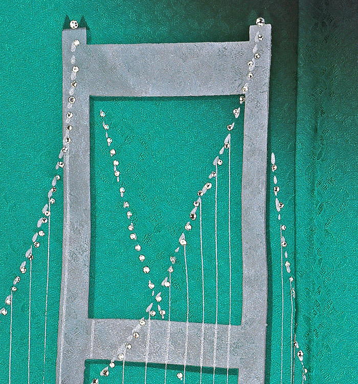 専用Y1597◇正絹 ラインストーン 手縫い仕立て 訪問着 着物 レインボーブリッジ ラインストーン 訪問着 No.AA-2994-Lサイズ