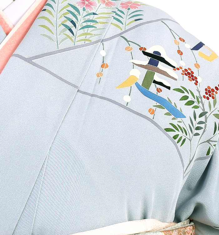 正絹 夏きもの 訪問着 竪絽色留袖【田村哲彦】