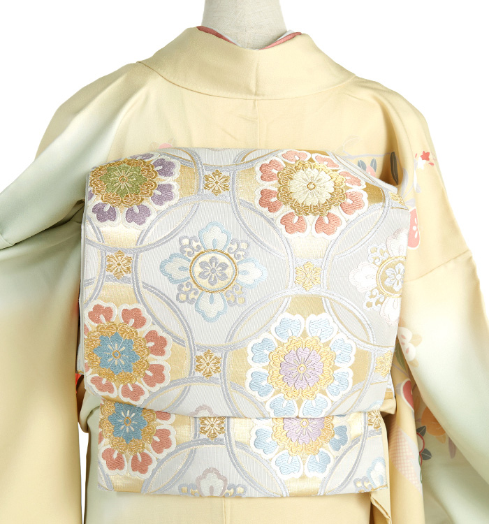 訪問着 訪問着(オレンジ・桜)｜着物レンタルあき (来店着付け無料・全国