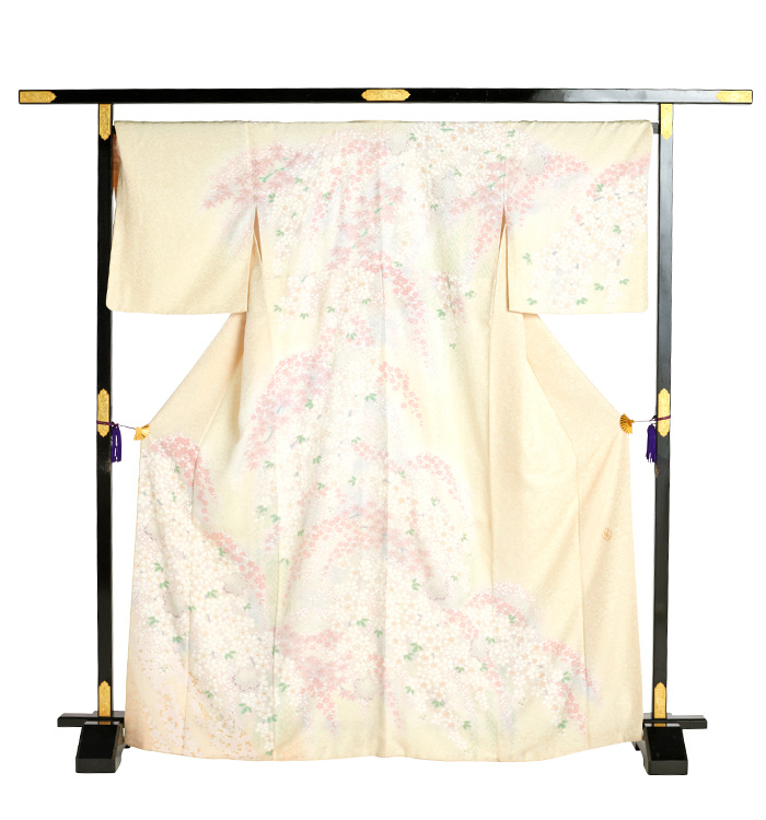 夏用 単衣 桂由美 訪問着レンタル sh1149 着物レンタル フルセット ママ 母親 結婚式 七五三 お宮参り 正絹 涼しい houmongi 「宝祥絢麗」