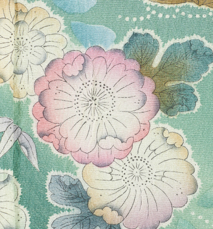 辻が花　訪問着 訪問着レンタル498黒×紫辻が花 | 着物レンタルの京都かしいしょう