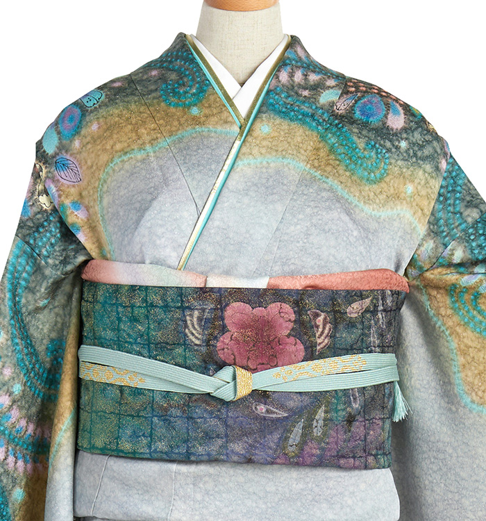 REA様 訪問着フルセット 辻が花柄 ゆったりめ 辻が花作家 訪問着 No.AA-4442-Mサイズのレンタル｜きもの365