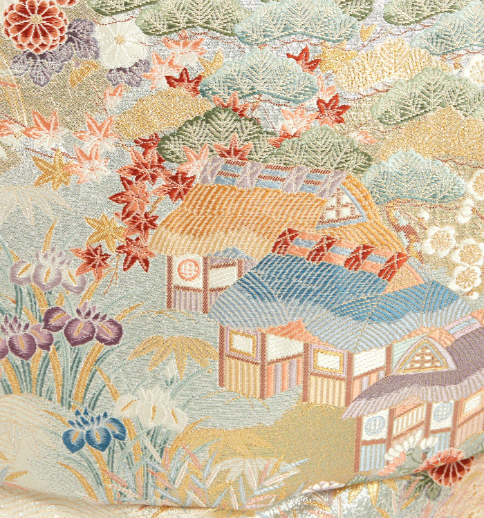 【単衣】　一つ紋訪問着 単衣 一つ紋 訪問着 菊と橘 トールサイズ - からん