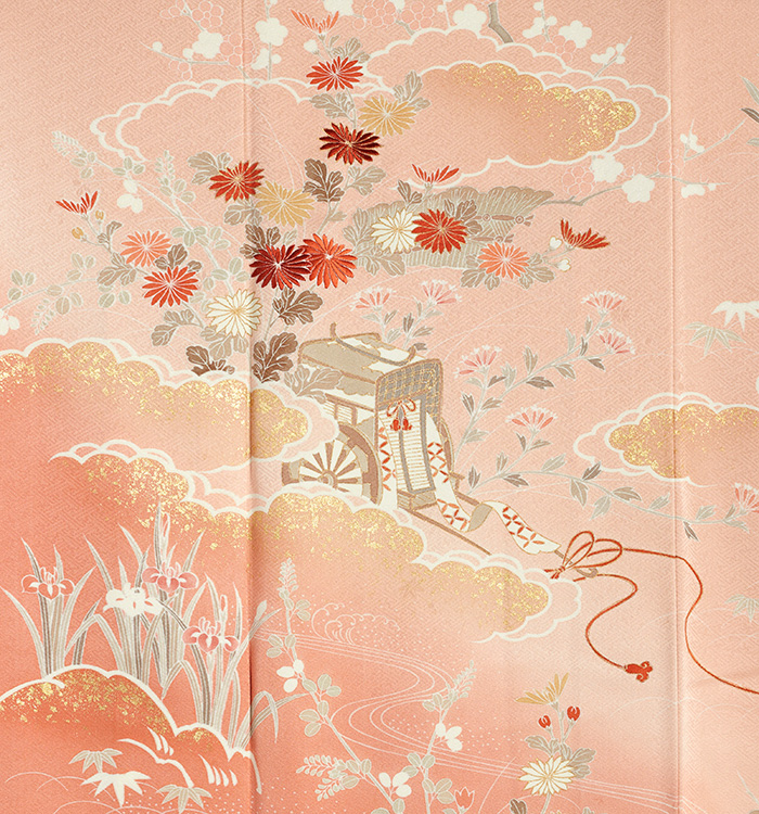 mami✺新品 正絹 洛遊庵 Rakuyuan ちりめん 小紋 A3616 訪問着 No.AA-2266-Mサイズのレンタル｜きもの365