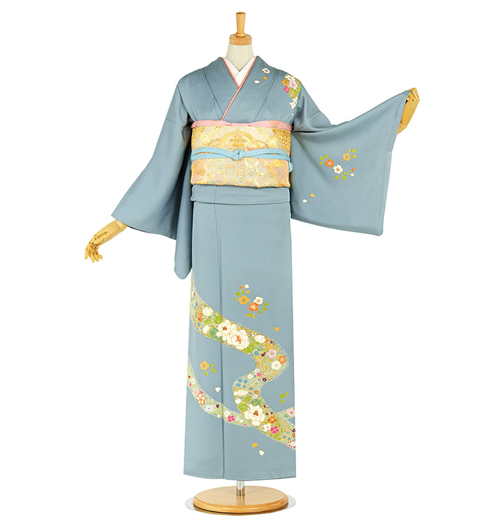 一つ紋訪問着 No.AA-4732-Lサイズのレンタル｜きもの365