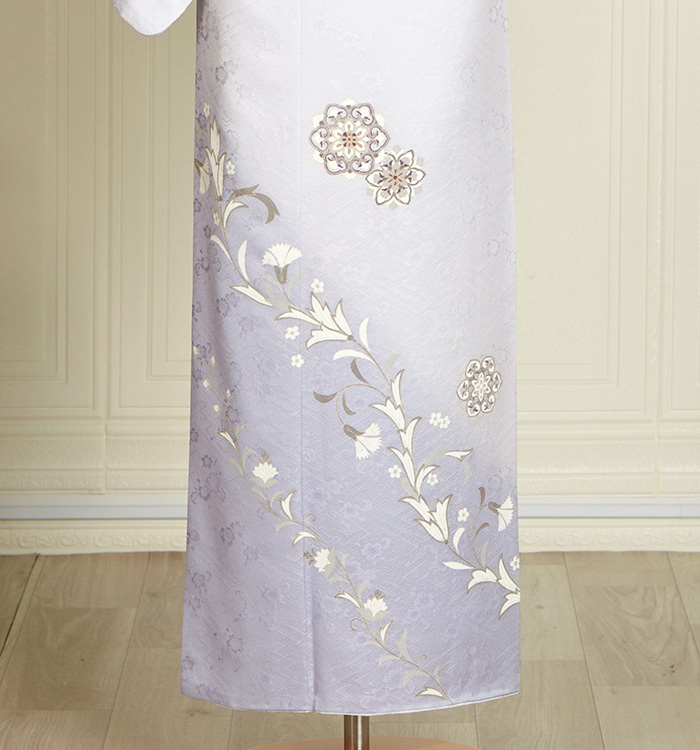 ａ&W様ご確認用薄紫色 花柄 風景画 訪問着 a&W様ご確認用薄紫色 花柄 風景画 訪問着