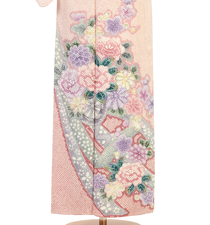 訪問着　美品　正絹　絞り　457 お急ぎ便】総絞り 訪問着 No.AA-4884-Mサイズのレンタル｜きもの