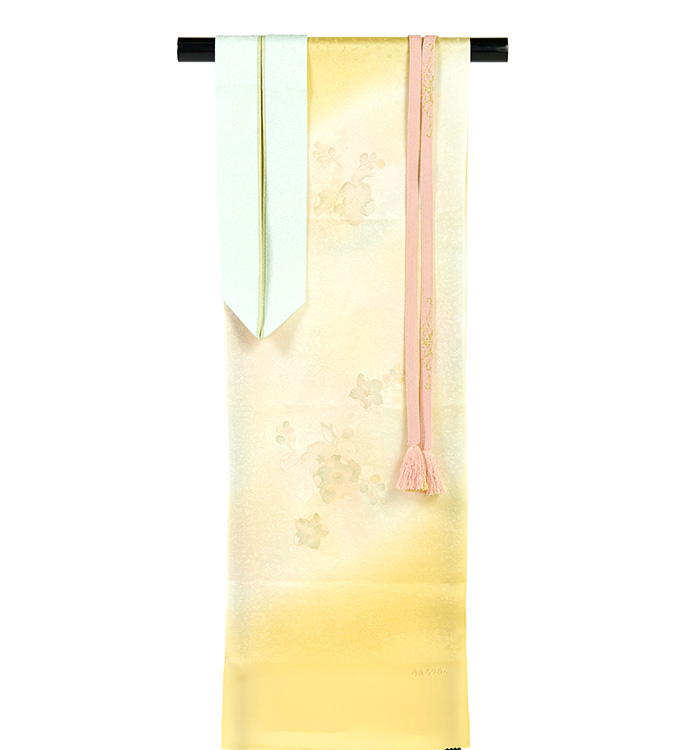 訪問着　美品　正絹　絞り　457 お急ぎ便】総絞り 訪問着 No.AA-4884-Mサイズのレンタル｜きもの