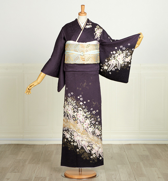 桐屋辻が花 訪問着 No.AA-4929-ワイド-MOサイズのレンタル