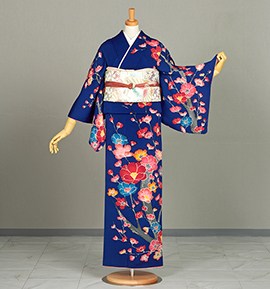 そら 刺繍入り青色訪問着 青・紺で人気の訪問着 通販｜格安の着物販売・購入サイト