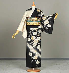 辻が花　正絹訪問着 正絹単衣訪問着 レンタルフルセット「総柄汕頭刺繍 辻が花