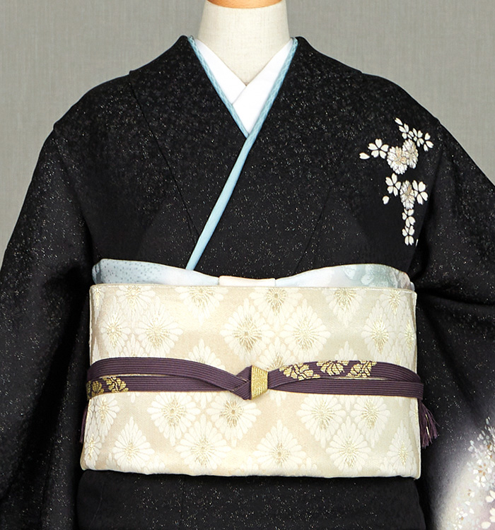 【値下げ】超美品『桂由美』正絹振袖 袋帯 絞り帯揚げ 帯締め 重ね衿 5点セット 帯揚げ 帯締め セット 桂由美 金通し 菊 大輪 振袖 R027 - メルカリ