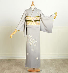 和装 訪問着 留袖 ベージュ 花柄刺繍 訪問着レンタル｜お宮参り,七五三,入学式の母親の着物