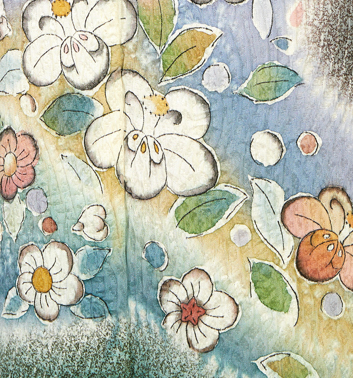 【逸品！新品未使用品】辻が花模様♡グラデーション がとっても華やかな訪問着 夏 絽 訪問着 新品 辻が花染め 御仕立上り フォーマル 御仕立上り