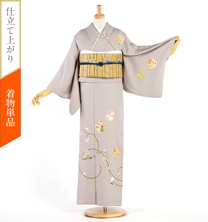 訪問着　フルセット　友禅　伸びゆる椿　難あり　練習用　モニター用　着物　P3 訪問着レンタル 訪問着Lサイズ 椿と水仙 渋ピンク｜着物レンタル