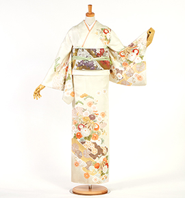 新品の訪問着 楽天市場】【レンタル】高級正絹 訪問着 フルセットレンタル訪問着 翁