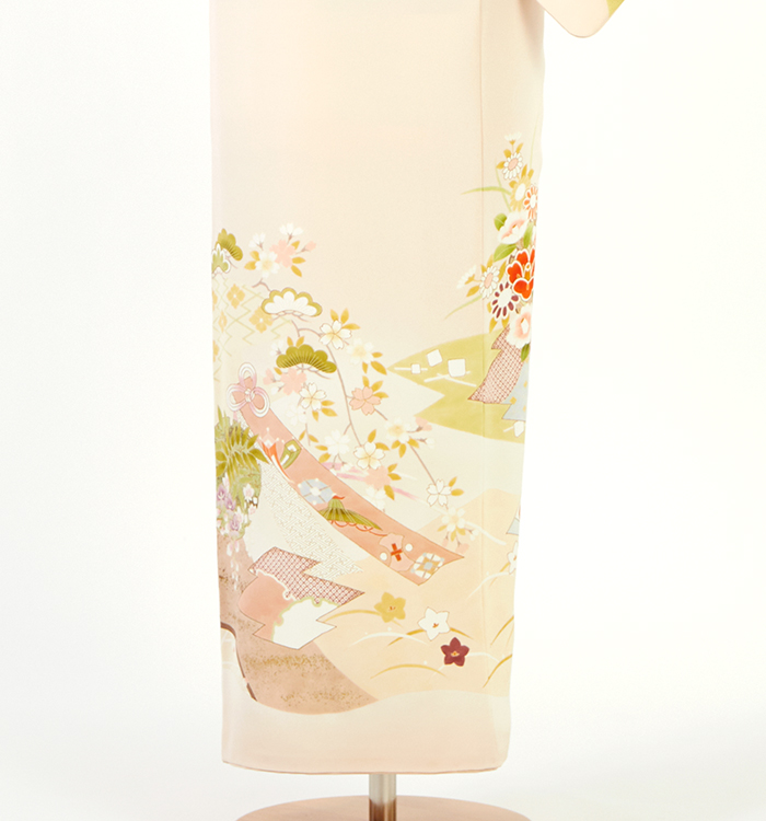 帯・逸品】京友禅染匠菱健 訪問着 No.AA-5216-Mサイズのレンタル