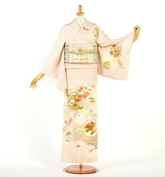 帯・逸品】京友禅染匠菱健 訪問着 No.AA-5216-Mサイズのレンタル