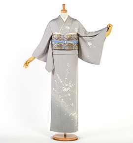 グレーで人気の訪問着レンタル｜格安の着物レンタル(税込7,980円